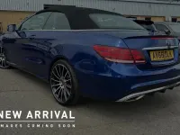 Used Mercedes E220 AMG line 174 HP (127 kW) 2016 Blue Cabriolet