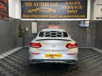 Used Mercedes C250 AMG line 204 HP (150 kW) 2018 Silver Coupe