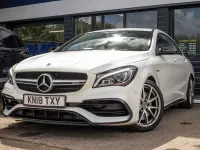 Used Mercedes CLA45 AMG AMG 381 HP (280 kW) 2018 White Coupe