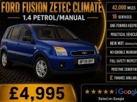 Used Ford Fusion Zetec 2009 Blue Hatchback