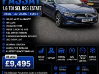 Used VW Passat SEL 120 HP (88 kW) 2020 Blue Estate