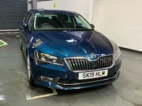 Used Skoda Superb SE L Executive 150 HP (110 kW) 2019 Blue Hatchback