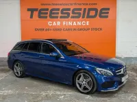Usado Mercedes C220 AMG Line Premium 2016 Azul Carrinha