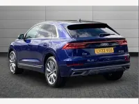Begagnad Audi Q8 S-Line 340 HK (250 kW) 2022 Blå SUV