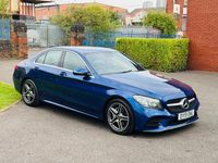 Used Mercedes C220 AMG Line Premium 194 HP (142 kW) 2019 Blue Sedan