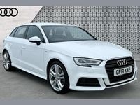 Used Audi A3 S-Line 113 HP (83 kW) 2018 White Sedan