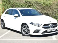 Used Mercedes A180 AMG line 136 HP (100 kW) 2019 White Hatchback