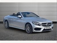 Used Mercedes C250 AMG line 200 HP (147 kW) 2018 Silver Cabriolet