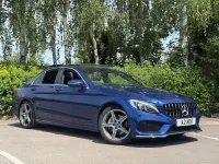 Used Mercedes C220 AMG Line Premium Plus 170 HP (125 kW) 2018 Blue Sedan