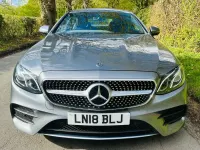 Begagnad Mercedes E220 AMG line 194 HK (142 kW) 2018 Grå Sportkupé
