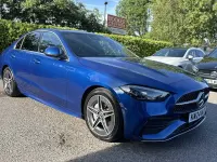 Used Mercedes C200 AMG line 204 HP (150 kW) 2024 Blue Sedan