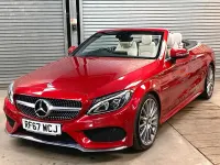 Used Mercedes C220 AMG Line Premium Plus 175 HP (128 kW) 2017 Red Cabriolet