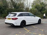 Used Mercedes C220 AMG line 2019 White Estate