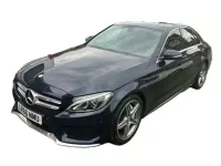 Used Mercedes C220 AMG line 170 HP (125 kW) 2016 Blue Sedan