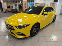 Begagnad Mercedes A35 AMG Premium Plus 2020 Gul Halvkombi
