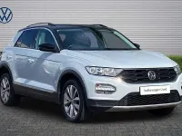 Used VW T-Roc Design 148 HP (108 kW) 2019 White silver with black roof SUV