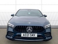 Used Mercedes A250 AMG line 218 HP (160 kW) 2021 Blue Hatchback