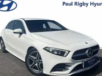 Used Mercedes A250 AMG line 224 HP (164 kW) 2018 White Hatchback
