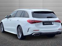 Used Mercedes C200 AMG Line Premium 204 HP (150 kW) 2023 Opalite white bright Estate
