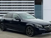 Used Mercedes C300 AMG line 258 HP (189 kW) 2020 Blue Sedan