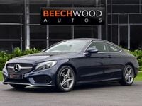 Used Mercedes C220 AMG line 170 HP (125 kW) 2017 Blue Coupe