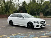 Used Mercedes C220 AMG line 2019 White Estate