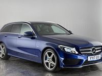 Used Mercedes C350e AMG line 294 HP (216 kW) 2017 Blue Estate
