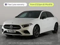 Used Mercedes A250 AMG line 218 HP (160 kW) 2022 White Hatchback