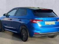 Used Skoda Fabia Design Edition 116 HP (85 kW) 2024 Race blue metallic black magic pearl effect Hatchback