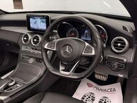 Used Mercedes C220 AMG line 170 HP (125 kW) 2018 Black Cabriolet