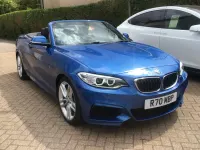 Used BMW 218 M Sport 136 HP (100 kW) 2016 Blue Cabriolet