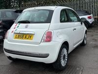 Used Fiat 500 Pop 69 HP (50 kW) 2009 White Cabriolet