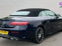 Used Mercedes E220 AMG line 194 HP (142 kW) 2019 Blue Cabriolet