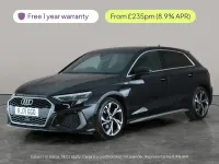 Used Audi A3 S-Line 110 HP (80 kW) 2022 Black Sedan