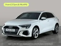Used Audi A3 S-Line 150 HP (110 kW) 2022 White Sedan