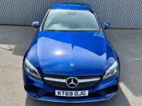 Used Mercedes C200 AMG line 157 HP (115 kW) 2019 Blue Sedan