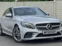 Used Mercedes C300 AMG line 245 HP (180 kW) 2019 Silver Sedan