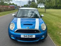 Begagnad Mini Cooper S Hatch 2008 Blå Halvkombi