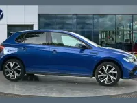 Used VW Polo R-line 115 HP (84 kW) 2023 Reef blue metallic black Hatchback