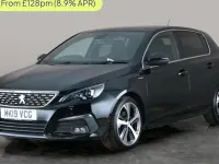 Used Peugeot 308 GT-line 131 HP (96 kW) 2019 Black Hatchback