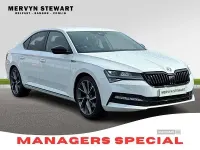 Used Skoda Superb SportlinePlus 150 HP (110 kW) 2024 White Hatchback