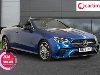 Used Mercedes E300 AMG line 258 HP (189 kW) 2022 Blue Cabriolet