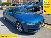 Begagnad Audi A5 S-Line 2010 Blå Sportkupé