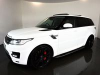 used Land Rover Range Rover Sport 3.0 SDV6 HSE 5d AUTO-2 OWNER CAR-FUJI WHITE WITH BLACK LEATHER INTERIOR-PANORAMIC SUNROOF-FIXED SIDE Estate
