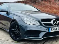 Usado Mercedes E220 AMG line 177 CV (130 kW) 2014 Gris Coupe