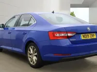 Used Skoda Superb SE Technology 150 HP (110 kW) 2019 Blue Hatchback