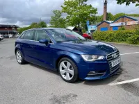 Begagnad Audi A3 Sport 110 HK (80 kW) 2015 Blå Halvkombi