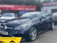 Used Mercedes E220 AMG line 177 HP (130 kW) 2015 Blue Coupe