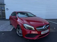 Used Mercedes A200 AMG line 136 HP (100 kW) 2016 Red Hatchback