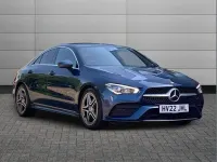 Used Mercedes CLA200 AMG line 161 HP (118 kW) 2022 Blue Coupe